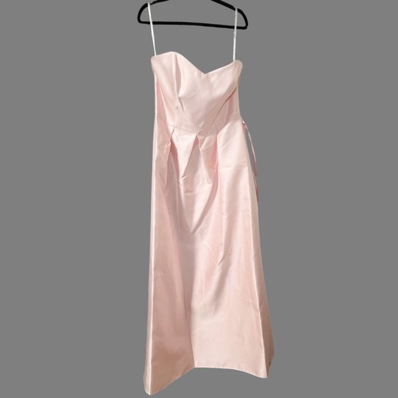 NWT Alfred Sung Strapless Pleated Maxi Dress - Picture 3 of 7